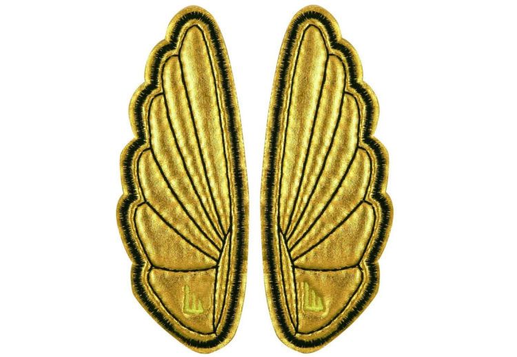 Аксессуары для кед крылья Rodeo Gold Foil Mini Wings Clip 15003 золотые