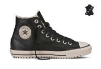 Зимние кожаные кеды Converse (конверс) Chuck Taylor All Star Converse Boot 144729 черные