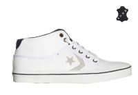 Кожаные кроссовки Converse (конверс) Star Classic Pro Mid 125268 белые