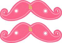 Аксессуары для кед крылья усы Awareness Baby Pink Mustache Lace 10113 розовые