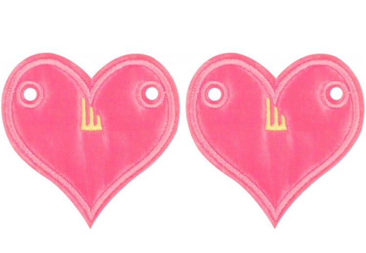 Аксессуары для кед крылья усы Awareness Baby Pink Heart Lace 10116 розовые