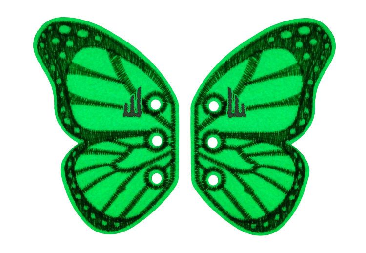 Аксессуары для кед крылья бабочка LACE Shwings WERMONT 50104 зеленые