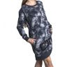 Платье женское Converse Smoke Print Long Sleeve Dress 10005740001  черное