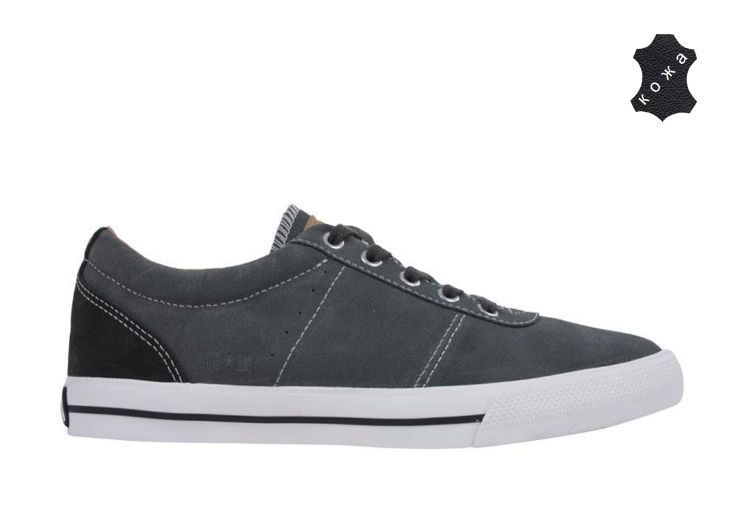 Кожаные кеды Converse (конверс) All Star Essential 132049 темно-серые