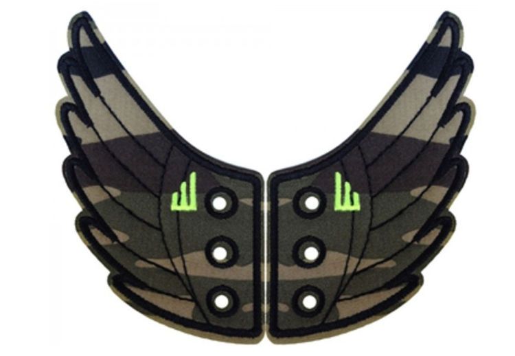 Аксессуары для кед крылья Safari Camo Lace 10315 зеленые