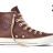 Зимние кожаные кеды Converse (конверс) Chuck Taylor All Star 132127 коричневые