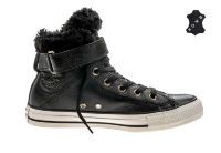 Кожаные кеды Converse Chuck Taylor All Star Brea Leather + Fur 553394 черные