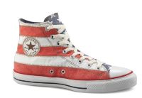 Кеды Converse (конверс) All Star Premium Flag 122182 красно-белые