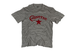 Мужская футболка converse (конверс) AMT SS BASIC A STAR CRW T серая