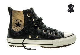 Кожаные кеды Converse Chuck Taylor All Star Chelsea Boot Leather + Fur 553392 черные