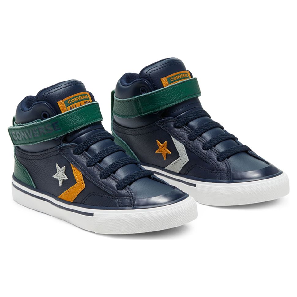 Кеды Converse Big Kids Twill Twist Pro Blaze Strap High Top 668422 кожаные  синие — купить конверсы за 5 200 руб. с доставкой по России