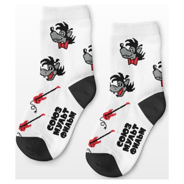 Носки St. Friday Ну, Волк, Погоди!, smfkids-021-02 детские белые