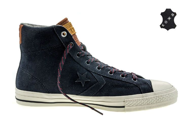 Кожаные кеды Converse Star Player Suede 153955 синие — купить конверсы за 6 390 руб. с доставкой по России