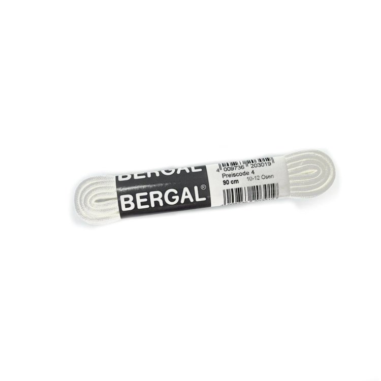 Шнурки Bergal 8203001 круглые тонкие 90 см. белые