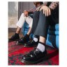 Носки короткие унисекс Dr.Martens Double Doc Cotton Blend Short AD022101 черные с серым, 2 пары