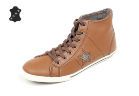 Кожаные кеды Converse (конверс) One Star Lo Pro Mid 125304 коричневые