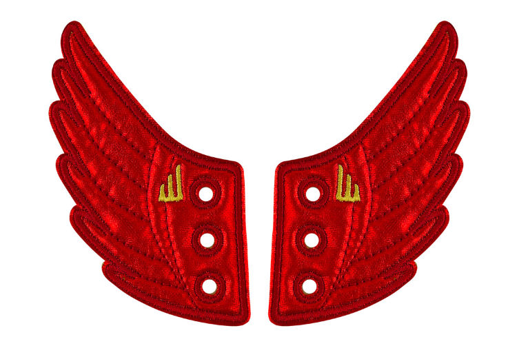 Аксессуары для кед крылья LACE Shwings MORENO 10403 красные
