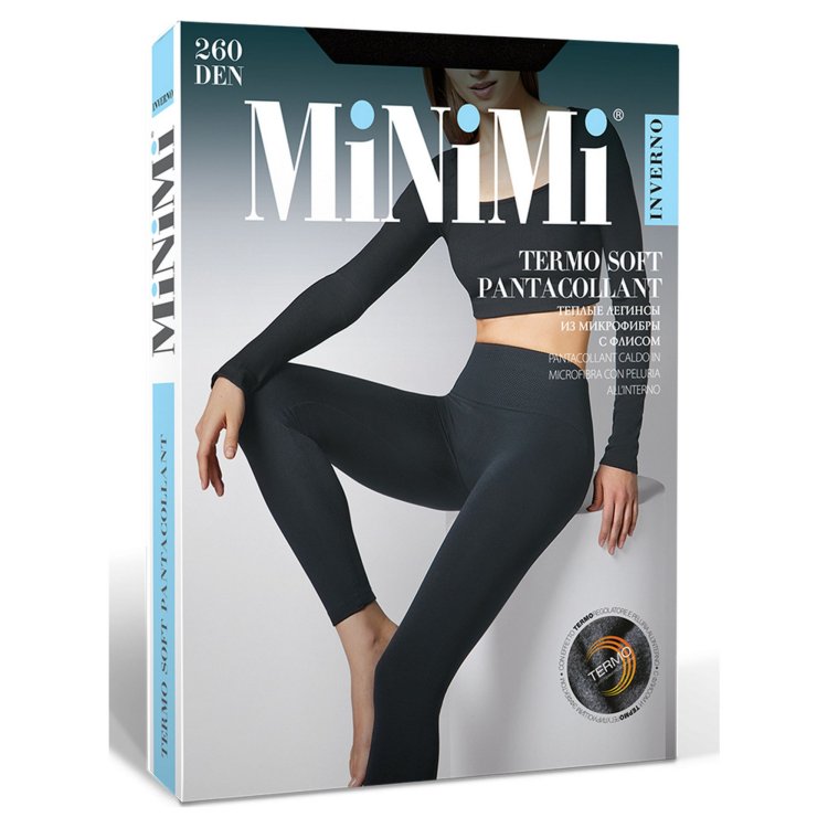 Леггинсы женские Minimi Termo Soft 260 Pantacollant темно-серые