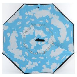 Зонт трость женский ArtRain 11989-02  Белые Облака (механика) купол-107см