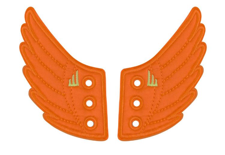 Аксессуары для кед крылья LACE Shwings ROSSMORE 10208 неон оранжевые