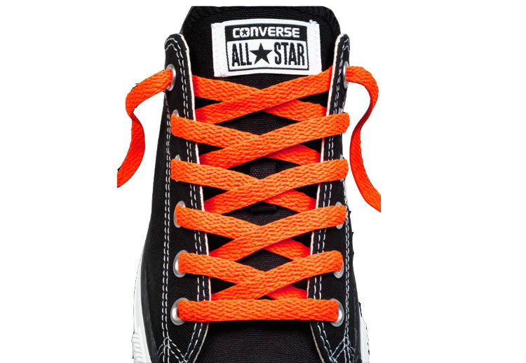 Шнурки converse (конверс) Low-Top Replacement неон оранжевые 137 см