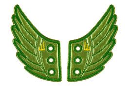 Аксессуары для кед крылья LACE Shwings MORENO 10404 зеленые