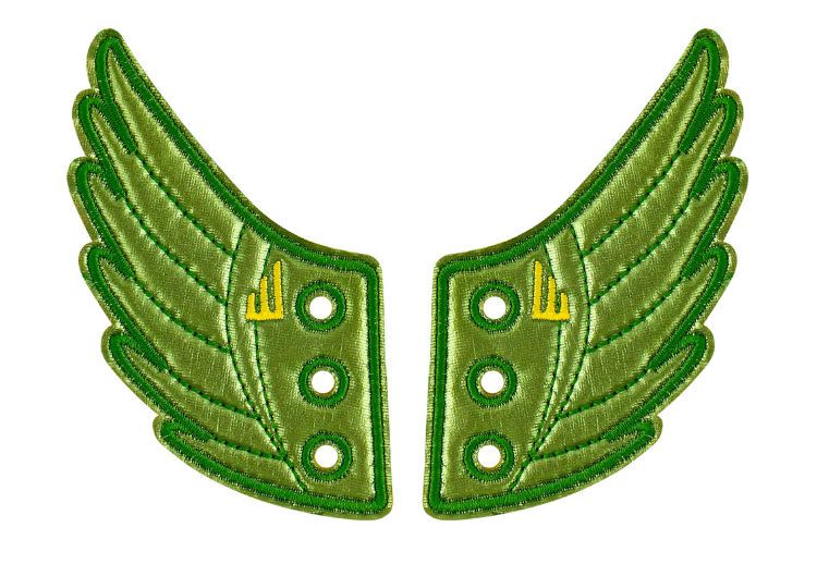 Аксессуары для кед крылья LACE Shwings MORENO 10404 зеленые