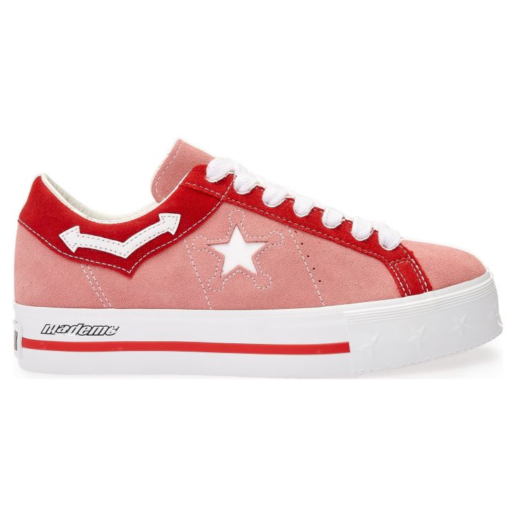 Кеды женские Converse One Star Platform Ox Pink Icing/Tomato 563730 низкие кожаные