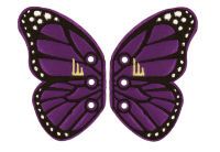 Аксессуары для кед крылья бабочка LACE Shwings A LA CARTE 50109 фиолетовая бабочка
