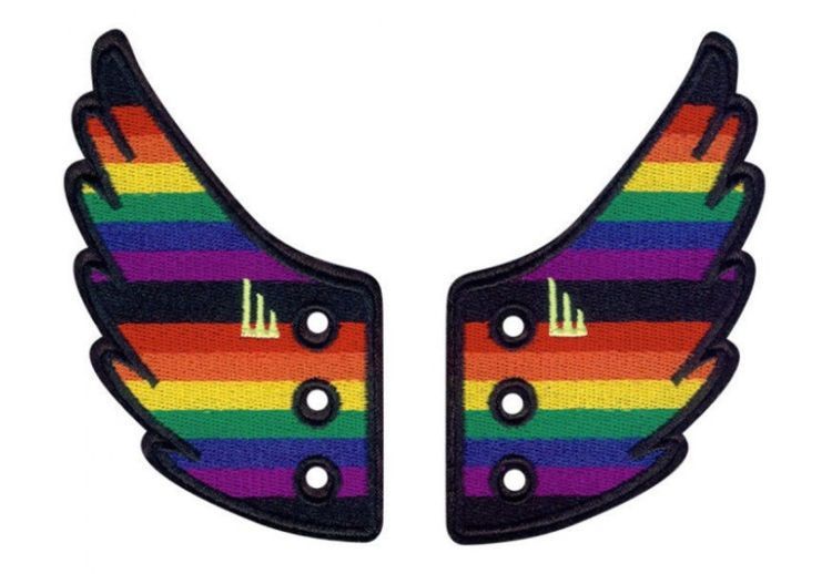 Аксессуары для кед крылья Pride Flag Lace 11016 разноцветные