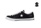 Кожаные кроссовки Converse (конверс) One Star 113581 черные/белые