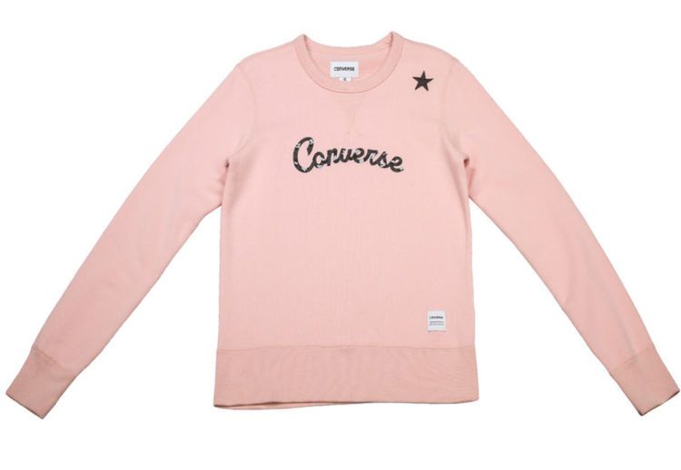 Толстовка женская Converse Converse Essentials Star Graphic Crew 10005617691 розовая