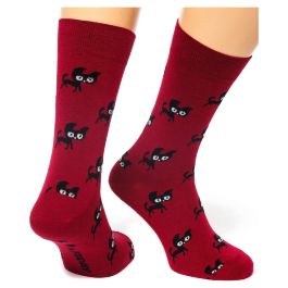 Носки St. Friday Friday Cat Walks 20-4/19 хлопковые бордовые