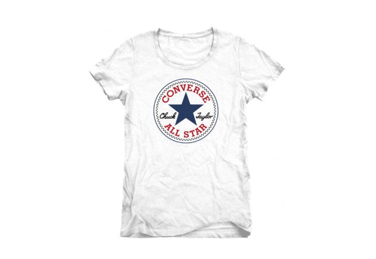 Женская футболка Converse (конверс) 12016C102 белая