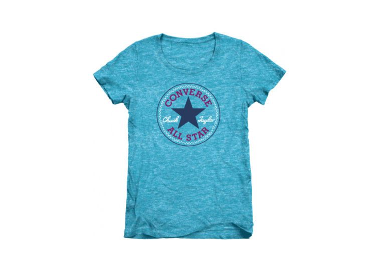 Женская футболка Converse (конверс) 12016C439 синяя