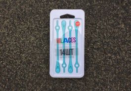 Силиконовые шнурки светящиеся Hilaces light BLU/BLU голубые