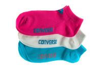 Носки Converse All star 3 пары размер 35-38 E220N-3009 белые/розовые/голубые