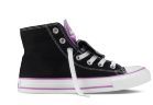 Женские кеды Converse (конверс) All Star Two Fold 522224 черно сиреневые.