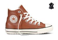 Зимние кожаные кеды Converse (конверс) Chuck Taylor All Star Converse Boot 144989 рыжие