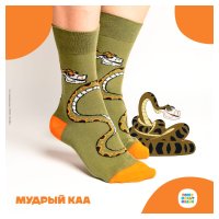 Носки St. Friday Мудрый Каа Smf22-1273-18 хлопковые зеленые