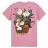 Футболка женская Converse Floral Basketball Relaxed Tee 10008393650 с коротким рукавом розовая