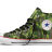Кеды Converse (конверс) Chuck Taylor Gorillaz 130258 зеленые