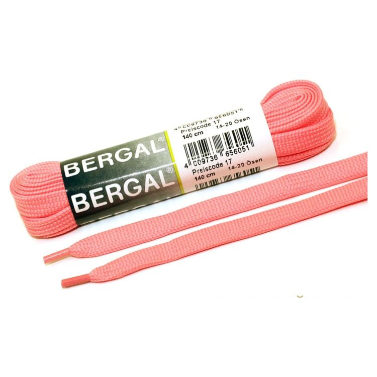 Шнурки Bergal 8656062 плоские  140 cm св.розовые