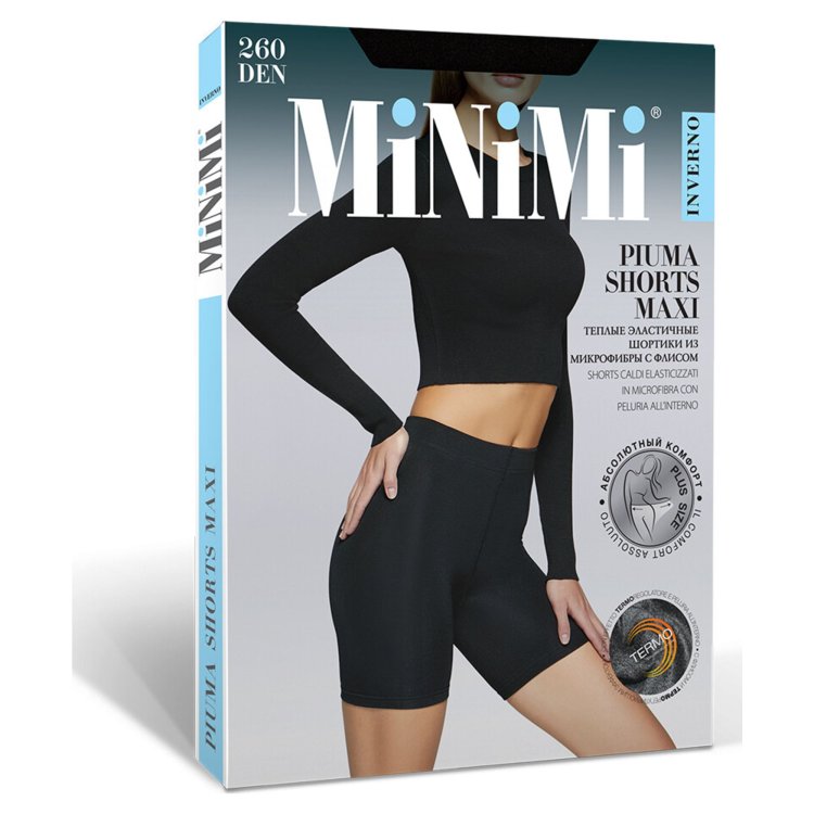 Шорты женские Minimi Shorts Piuma 260 Nero черные