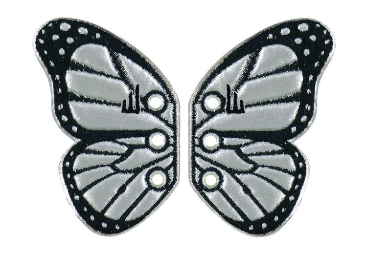 Аксессуары для кед крылья бабочка LACE Shwings VERMONT 50101 серебряные